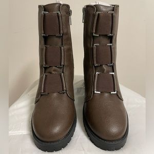 Women’s size 9 Yellow Box brown leather boots. Brand new in box, never worn.